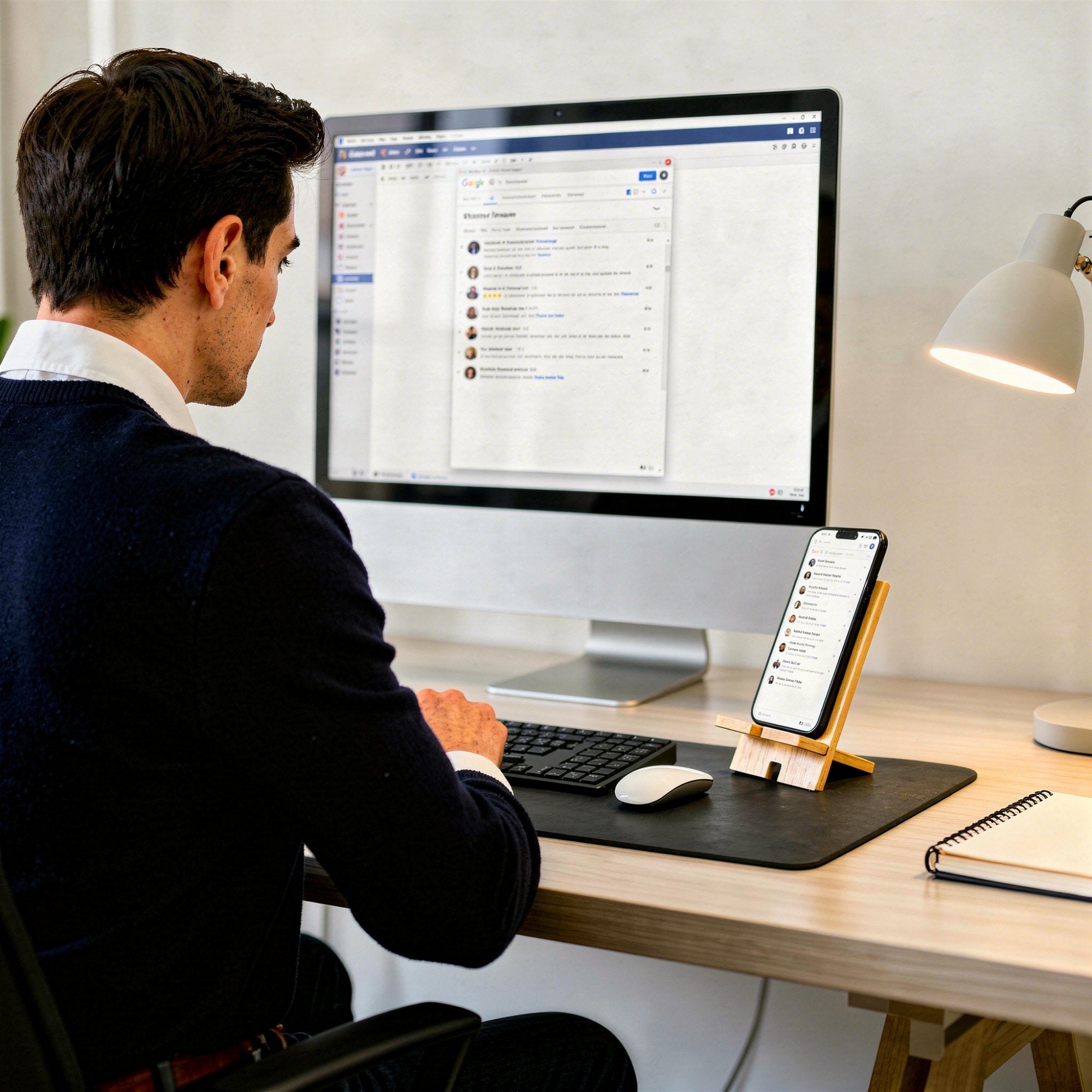 Soporte celular en uso